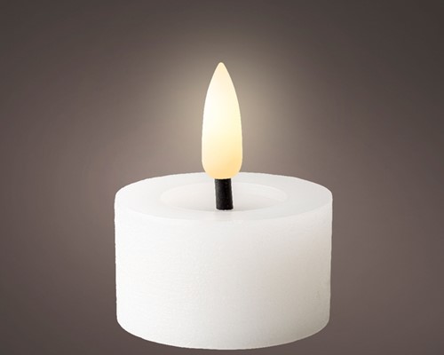 Theelicht LED Lumineo wax wit 2 stuks-2