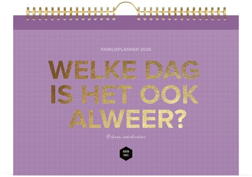 Familiekalender 2026 Lannoo 310x220 Mama Baas 7dagen/1pagina