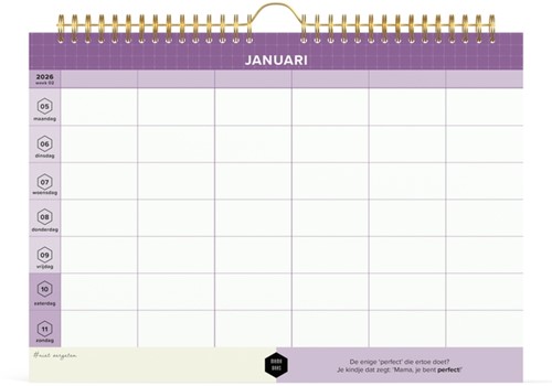 Familiekalender 2026 Lannoo 310x220 Mama Baas 7dagen/1pagina-2