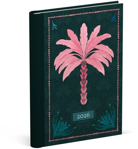 Agenda 2026 Lannoo 120x160 Exotic palms 7dagen/2pagina's zwart