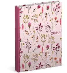 Agenda 2026 Lannoo pocket Flowers Bouquet 7dagen/2pagina's roze