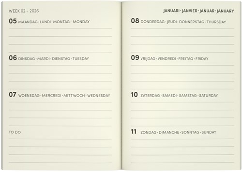 Agenda 2026 Lannoo pocket Flowers Bouquet 7dagen/2pagina's wit-2