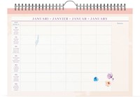 Familiekalender 2026 Lannoo 310x220 Flowers watercolour 7dag/1pag lila-2