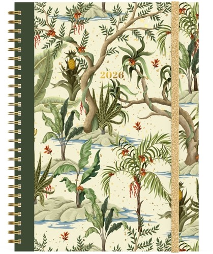 Agenda 2026 Lannoo bureau 170x230 Botanic 7dagen/2pagina's wit groen