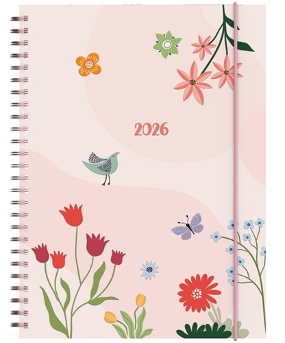Agenda 2026 Lannoo bureau 170x230 Fragile 7dagen/2pagina's roze