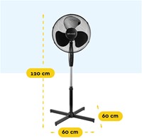 Statiefventilator BRASQ F300 Ø 40cm zwart-2