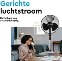 Statiefventilator BRASQ F300 Ø 40cm zwart-6