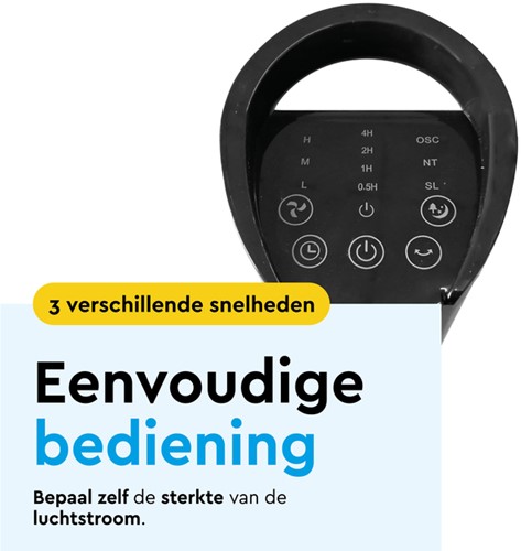 Torenventilator BRASQ F500 H79cm zwart-3