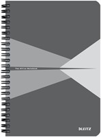 Notitieboek Leitz Office A5 lijn grijs grijs