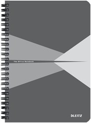 Notitieboek Leitz Office A5 lijn grijs grijs