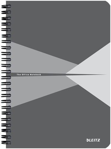 Notitieboek Leitz Office A5 lijn grijs grijs