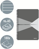 Notitieboek Leitz Office A5 lijn grijs grijs-2