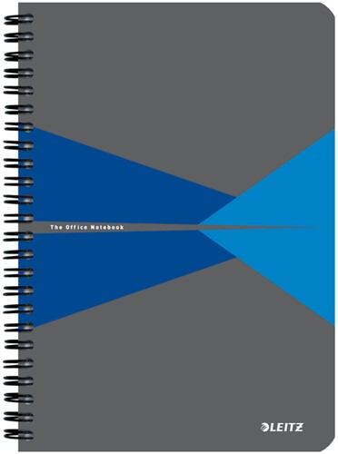 Notitieboek Leitz Office A5 lijn grijs blauw