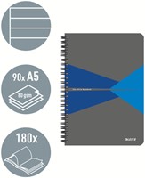 Notitieboek Leitz Office A5 lijn grijs blauw-2