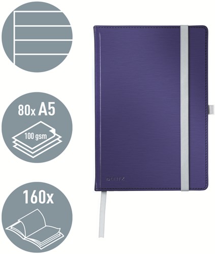 Notitieboek Leitz Style A5 lijn blauw-2