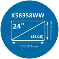 Privacyfilter Kensington MagPro voor 24" monitors 16:10-2