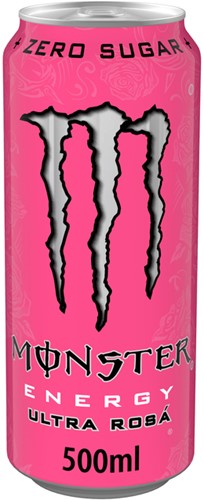 Energiedrank Monster ultra rosa blik suikervrij 500ml