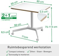 Ergo Mobiele thuiswerkplek set Leitz pakket 1-2