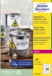 Etiket Avery L4773-100 63.5x33.9 2400 stuks