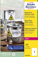 Etiket Avery L4775-100 210x297mm 100 stuks