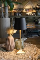 Tafellamp Securit Roma LED oplaadbaar dimbaar zwart-goud-2