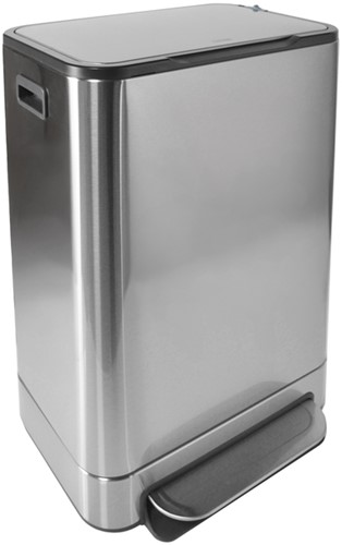 Pedaalemmer Desq 40 liter rvs zilver