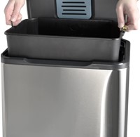 Pedaalemmer Desq 40 liter rvs zilver-3