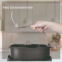 Afvalbak Desq Touch 30 liter RVS zilver-3