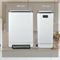 Pedaalemmer Desq 40 liter RVS wit-1