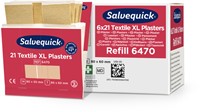 Pleisters Salvequick textiel extra groot 6x 21 stuks