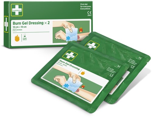 Brandwondenkompres Cederroth 10x10cm 2 stuks-2