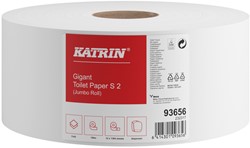 Toiletpapier Katrin 93656 Gigant S jumbo klein 2-laags 150m wit