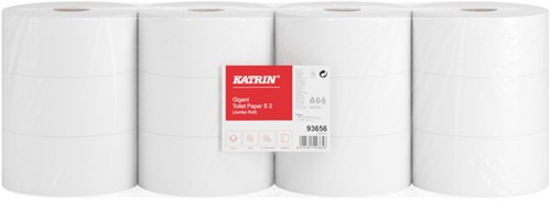 Toiletpapier Katrin 93656 Gigant S jumbo klein 2-laags 150m wit-2