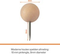 Punaises Nobo hout voor memobord 40 stuks-2
