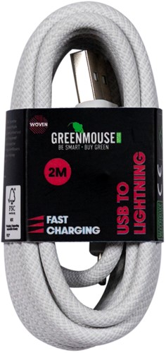 Kabel Greenmouse USB-A to Lightning data Woven 2m-2