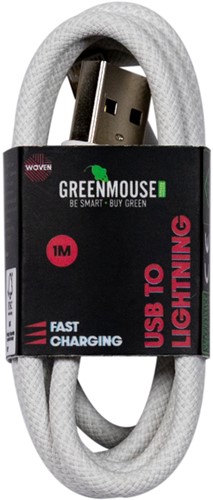 Kabel Greenmouse USB-A to Lightning data Woven 1m-2