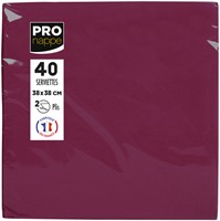 Servet Pronappe 1/4 vouw 2-laags 380x380mm 40 vel bordeauxrood