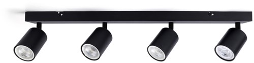 Plafondspot Integral Siena 4 spot IP20 GU10 zwart (excl. lichtbron)
