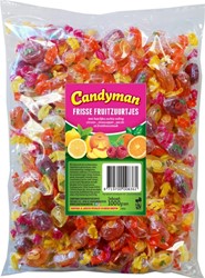 Zuurtjes Candyman frisse fruit zak 1kg