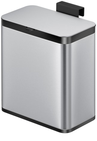 Afvalbak EKO Puro klein 7 liter zilver