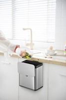 Afvalbak EKO Puro klein 7 liter zilver-1