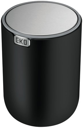 Afvalbak EKO Fandy 2 tafelmodel met swingdeksel 1,5 liter zwart-2