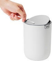 Afvalbak EKO Fandy 2 tafelmodel met swingdeksel 2,2 liter wit-1