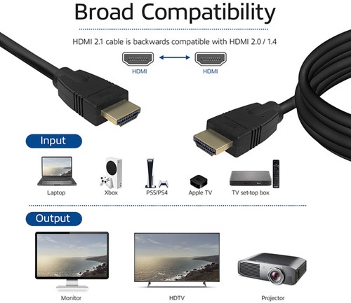 Kabel ACT HDMI 8K UHS v2.1 HDMI-A male - HDMI-A male 3 meter-3