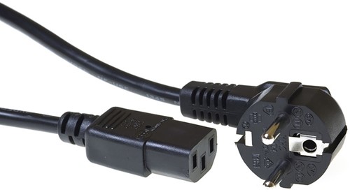 Kabel ACT Netsnoer CEE 7/7 male - C13 zwart 2.5 meter