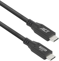 Kabel ACT USB-C 3.2 GEN.2 M/M zwart 2 meter