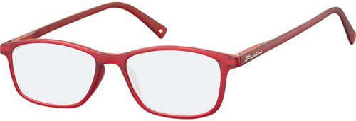 Bril  Montana +0.00 dpt blue light filter rood