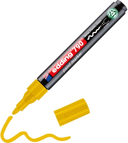 Paintmarker edding 790 PCR op alcoholbasis 2-3mm geel-2