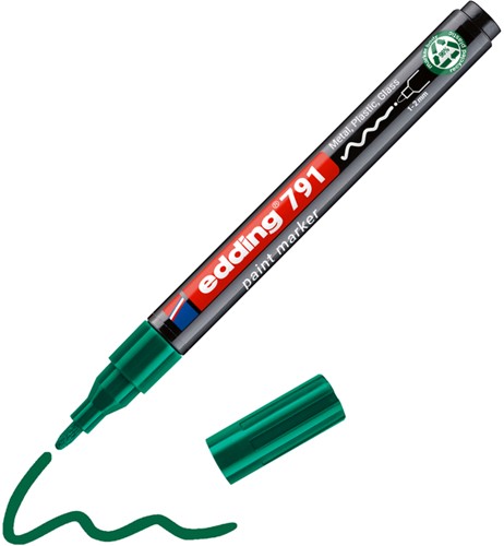 Paintmarker edding 791 op alcoholbasis 1-2mm groen-2