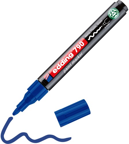 Paintmarker edding 790 PCR op alcoholbasis 2-3mm blauw-2